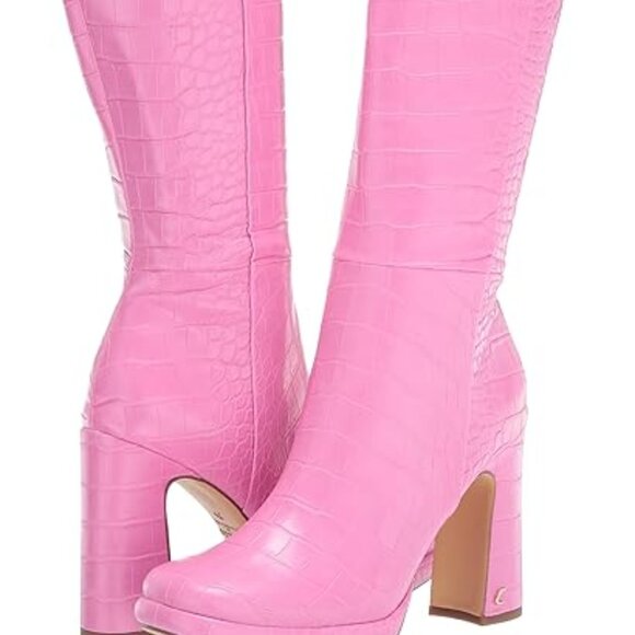 CIRCUS BY SAM EDELMAN Freda High Shaft Boot size 7.5 Stuninng PINK NEW - Picture 1 of 7